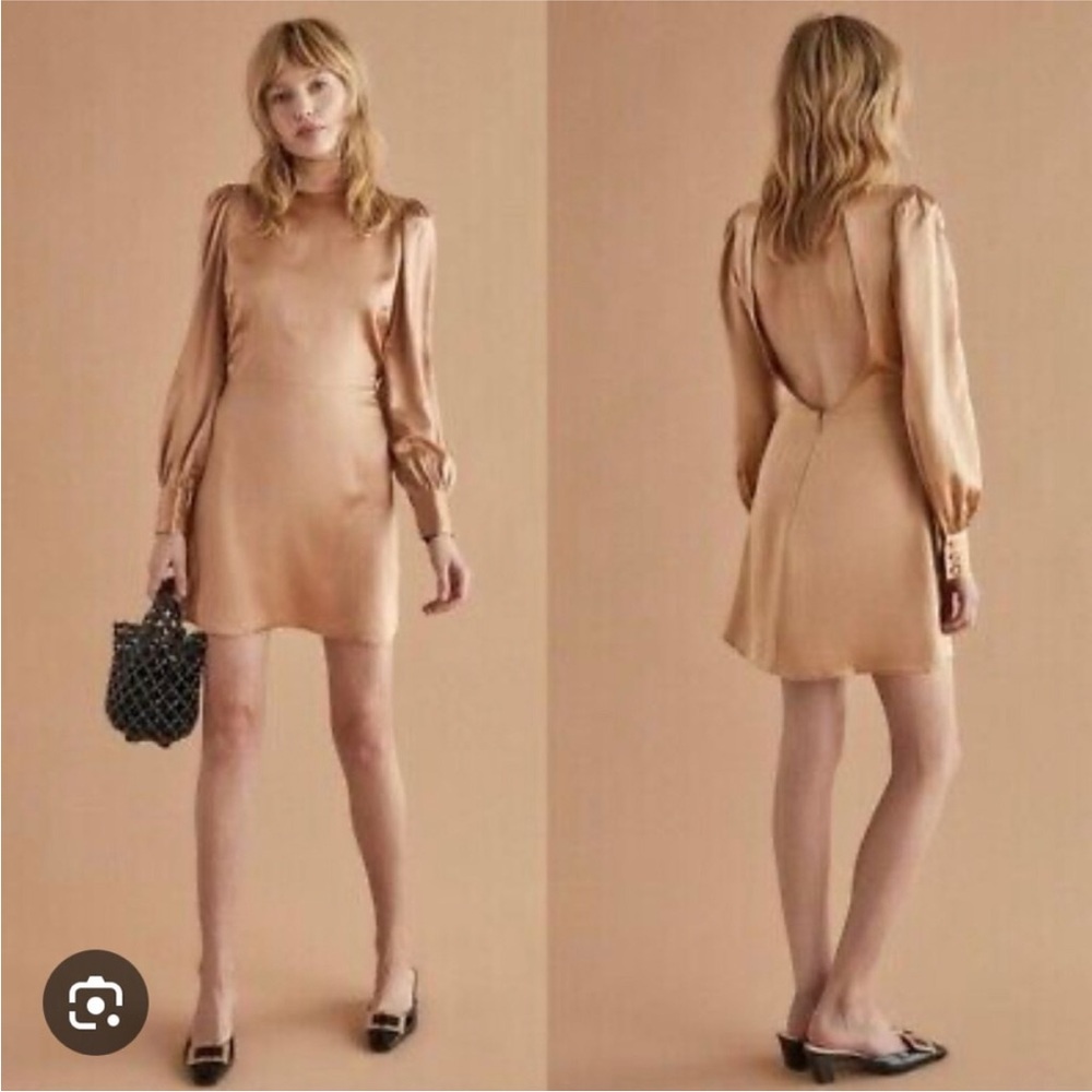 Reformation Kim Silk Mini Dress